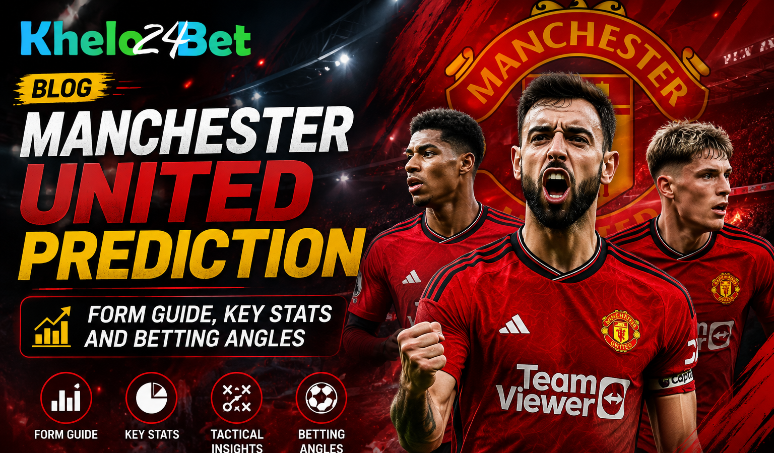 Manchester United prediction with Khelo24Bet sports logo