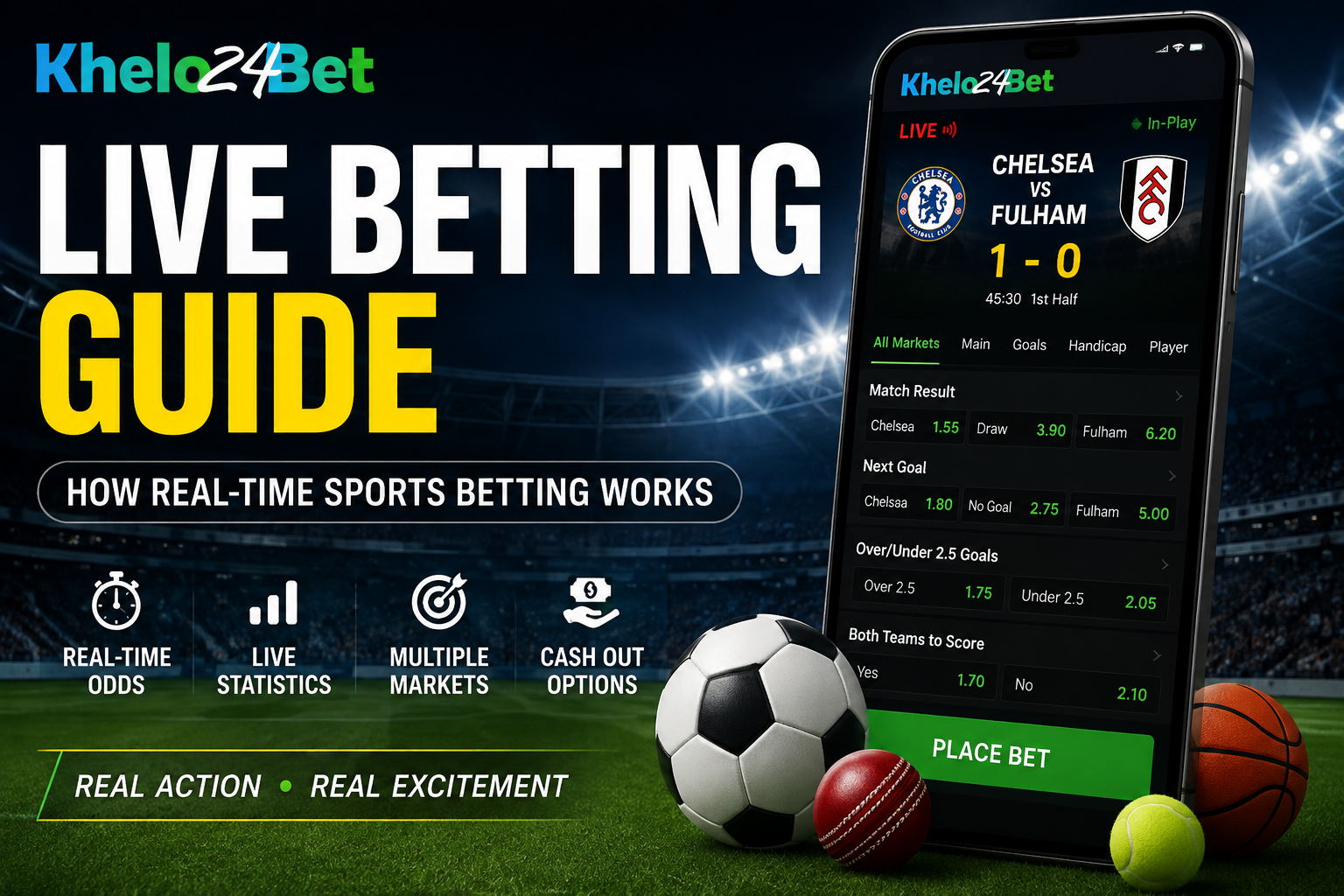 Live sports betting guide with real-time sports betting markets